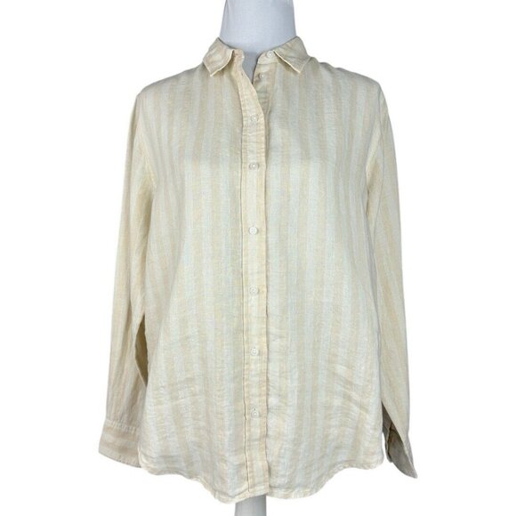Everlane Women's NWT Brazilian Sand Canvas The Linen‎ Relaxed Career Shirt 6/C44 - Picture 1 of 15